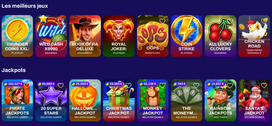 Catalogue de jeux Candyspinz