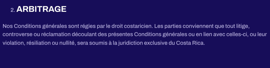 Infos sur la licence Costa Rica de Candyspinz